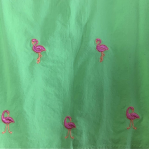 Rare Editions Sz2T Green Flamingo 🦩 Dress 👗 - Picture 5 of 6
